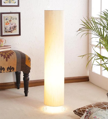 Khadi Poly Cotton Floor Lamp by Lamp House